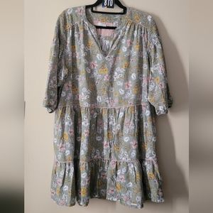 Cynthia Rowley Women's Oversized Smocked Shoulders Mini Dress